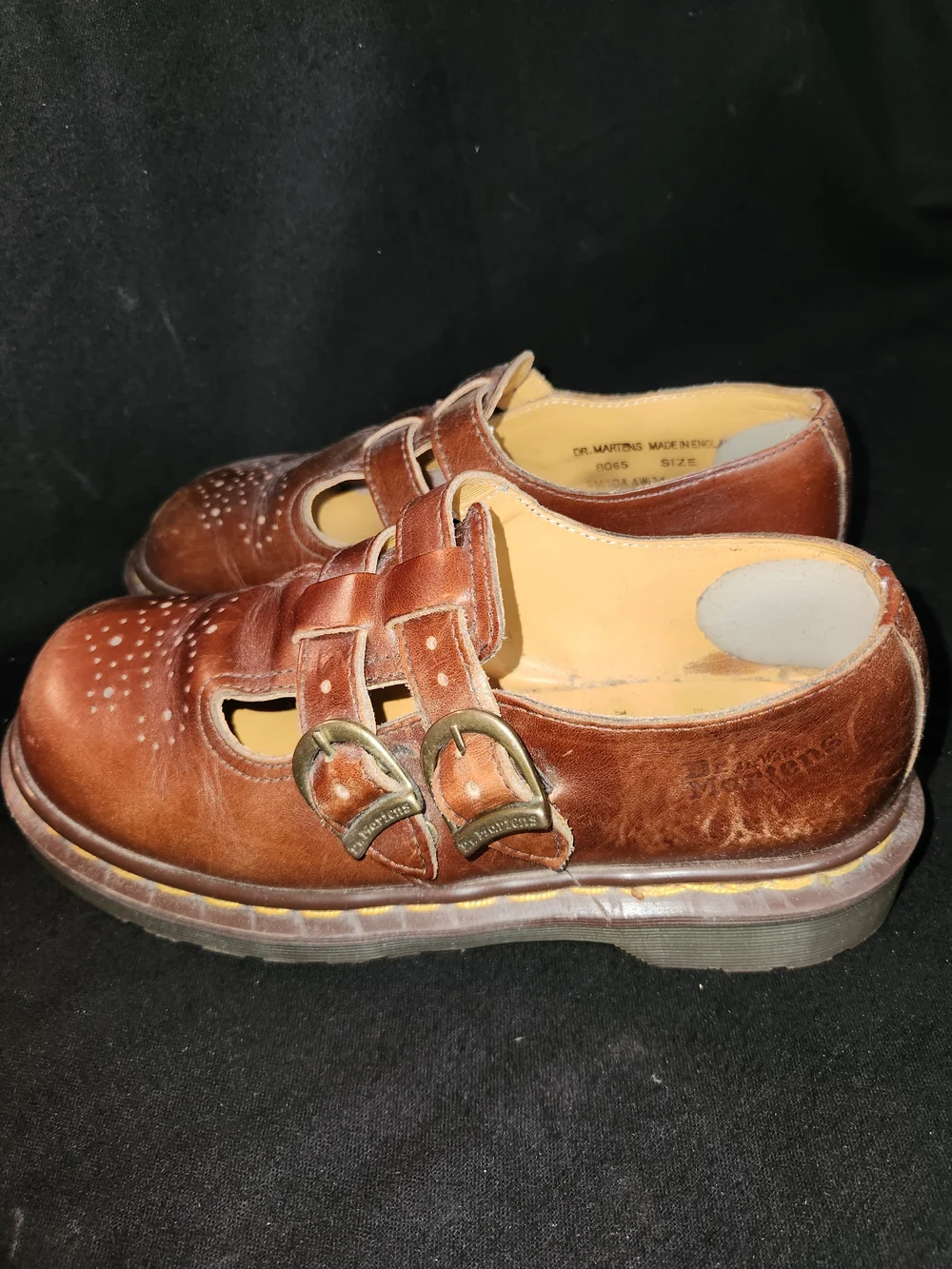 Dr. Martens Brown Leather Double-Strap Loafers #445
